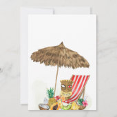 Invitation Baby shower hawaïen tropical d'Aloha (Dos)