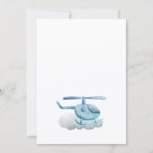 Invitation baby shower hélicoptère coloré (Dos)