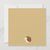 Invitation Baby shower Hérisson Brown d'automne (Dos)