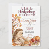 Invitation Baby Shower Hérisson d'Automne (Devant)