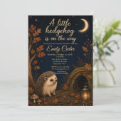 Invitation Baby Shower Hérisson d'Automne (Debout devant)
