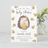 Invitation Baby Shower Hérisson et Poires (Debout devant)
