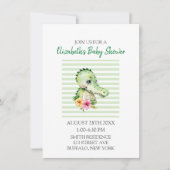 Invitation Baby shower Hibiscus d'aquarelle de l'alligator (Devant)