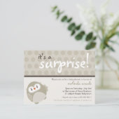 INVITATION baby shower :: hibou surprise 6 (Debout devant)