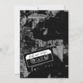 Invitation Baby shower Hip hop noir et or (Dos)