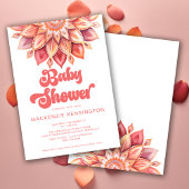 Invitation Baby shower hippie moderne Boho rose Retro