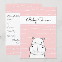 Baby shower Hippo bébé doux
