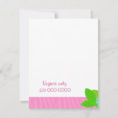 Invitation Baby shower Hippo rose (Dos)