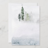 Invitation Baby shower Hiver Bois Animaux Vacances (Dos)