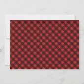 Invitation Baby shower hiver Plaid Couples pour garçon (Dos)