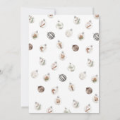 Invitation Baby shower hiver Rustique de Noël Arbres (Dos)