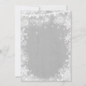 Invitation Baby shower hiver Twin Rustique Blanc (Dos)