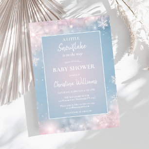 Invitation Baby shower Hiver Wonderland neutre pour les homme
