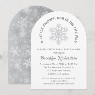 Invitation Baby shower hivernal neutre pour le genre Little S