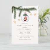 Invitation Baby shower hivernal neutre pour les hommes et les (Debout devant)