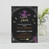 Invitation Baby shower Hocus Pocus (Debout devant)