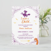 Invitation Baby shower Hocus Pocus (Debout devant)