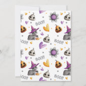 Invitation Baby shower Holloween Citrouille Little Boo (Dos)