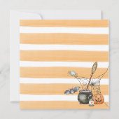 Invitation Baby shower Holloween Citrouille Little Boo (Dos)