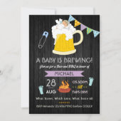 Invitation Baby shower homme Dadchelor Beer et BBQ Party (Devant)