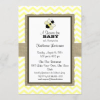 Baby shower Honey Bee ZigZag