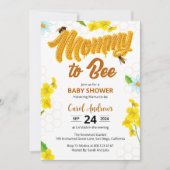 Invitation Baby shower Honeycomb de maman à Bee (Devant)