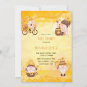 Invitation Baby shower Honeypeb Bees Gnomes (Devant)
