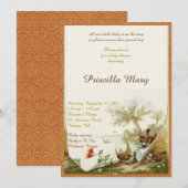 Invitation Baby shower honorifique. (Devant / Derrière)