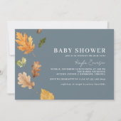 Invitation Baby shower horizontal de la feuille de chute neut (Devant)