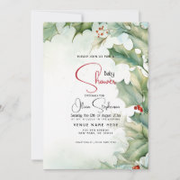Baby Shower - Houx et Baies d'Hiver