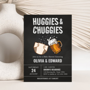 Invitation Baby shower Huggies et Chuggies