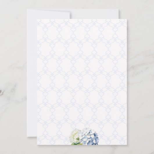 Invitation Baby shower Hydrangea Trellis (Dos)