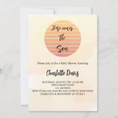 Invitation Baby shower ici vient le fils soleil doré (Devant)