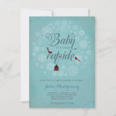 Invitation baby shower, il fait froid dehors, hive (Devant)