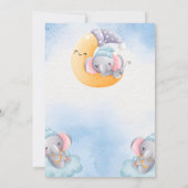 Invitation Baby shower illustrée en bleu clair (Dos)