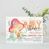 Invitation Baby shower Imaginaire Champignons (Debout devant)