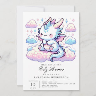 Invitation Baby shower Imaginaire Dragon