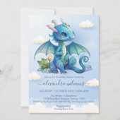 Invitation Baby shower Imaginaire Dragon (Devant)