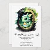 Invitation Baby shower Imaginaire Dragon (Devant / Derrière)