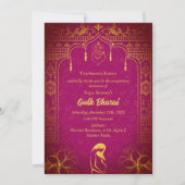 Invitation Baby shower indien Godh Bharai Hindu (Devant)
