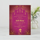 Invitation Baby shower indien Godh Bharai Hindu (Debout devant)