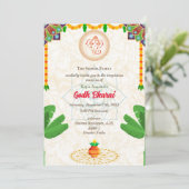 Invitation Baby shower indien Godh Bharai Hindu (Debout devant)