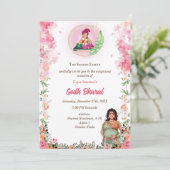 Invitation Baby shower indien Godh Bharai Hindu (Debout devant)