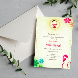 Invitation Baby shower indien Godh Bharai Hindu