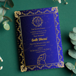 Invitation Baby shower indien Godh Bharai Hindu