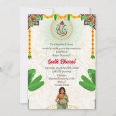 Invitation Baby shower indien Godh Bharai Hindu (Devant)