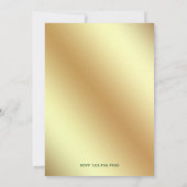 Invitation Baby shower indien Green Gold Elephant (Dos)