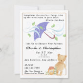 Invitation Baby shower inspirée par Winnie-the-Poo (Devant)