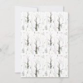 Invitation Baby shower Invita Rustic Woodland Forest Animaux (Dos)