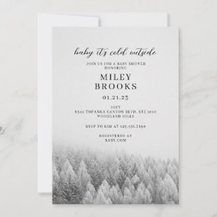 Invitation Baby shower invitation, bébé il fait froid dehors,